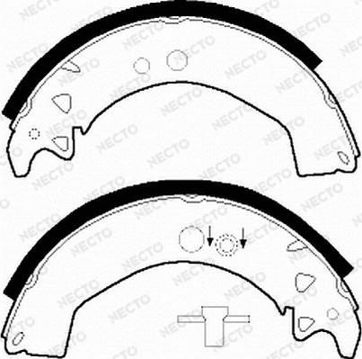 Necto N1037 - Комплект гальм, барабанний механізм autocars.com.ua