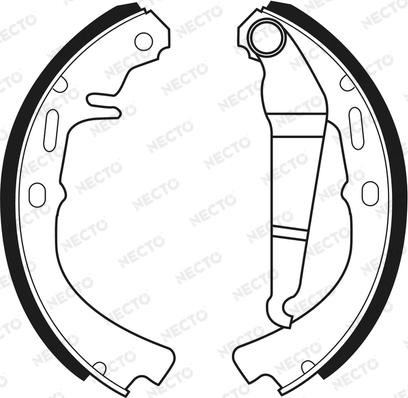 Necto N1048 - Комплект гальм, барабанний механізм autocars.com.ua