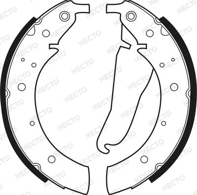 Necto N1319 - Комплект тормозных колодок, барабанные autodnr.net