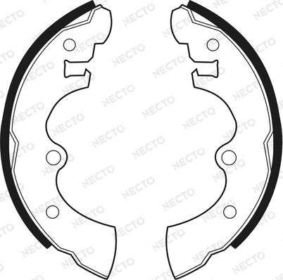 Necto N1372 - Комплект гальм, барабанний механізм autocars.com.ua
