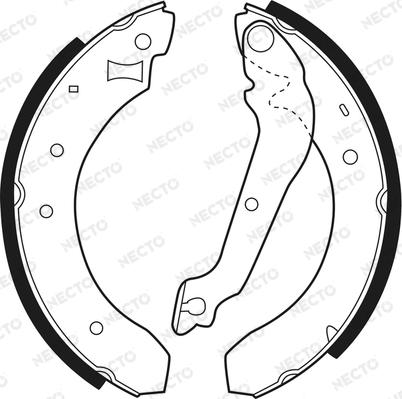 Necto N1417 - Комплект тормозных колодок, барабанные autodnr.net