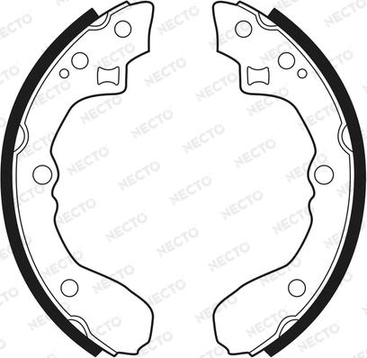 Necto N1424 - Комплект тормозных колодок, барабанные autodnr.net