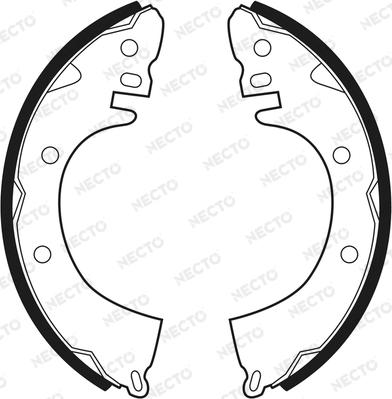 Necto N1453 - Комплект тормозных колодок, барабанные autodnr.net