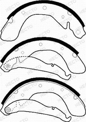 Necto N1482 - Комплект тормозных колодок, барабанные autodnr.net
