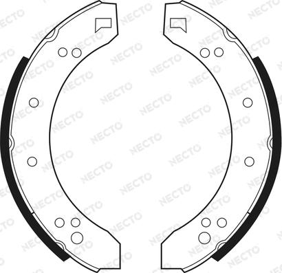 Necto N1487 - Комплект тормозных колодок, барабанные autodnr.net