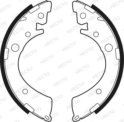 Necto N1510 - Комплект тормозных колодок, барабанные autodnr.net