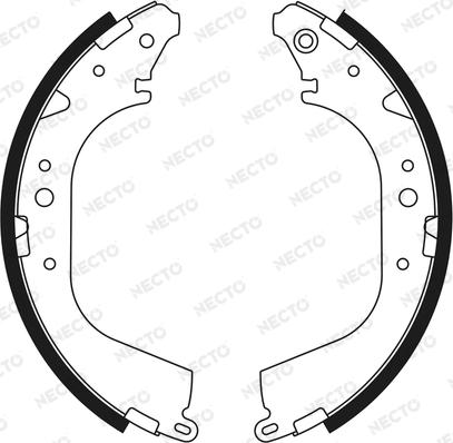 Necto N1602 - Комплект тормозных колодок, барабанные autodnr.net