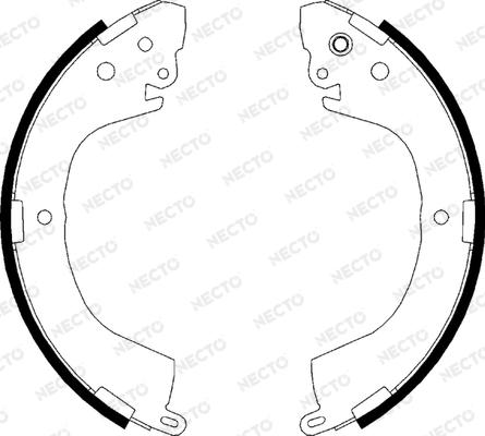 Necto N1683 - Комплект тормозных колодок, барабанные autodnr.net