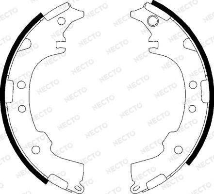 Necto N1685 - Комплект тормозных колодок, барабанные autodnr.net