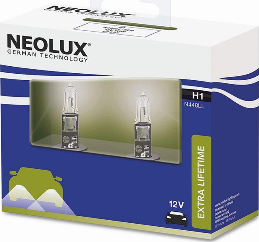 NEOLUX® N448LL2SCB - Лампа розжарювання, фара з авт.  системою стабілізації autocars.com.ua
