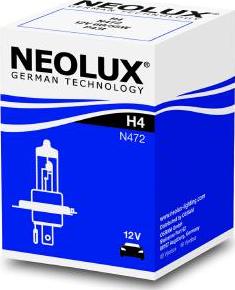 NEOLUX® N472 - Лампа фарна H4 12V 60-55W P43t вир-во Neolux autocars.com.ua