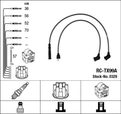 NGK 0329 - Комплект проводов зажигания autodnr.net