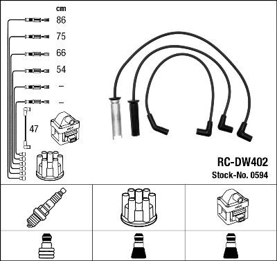 NGK 0594 - Комплект проводов зажигания avtokuzovplus.com.ua