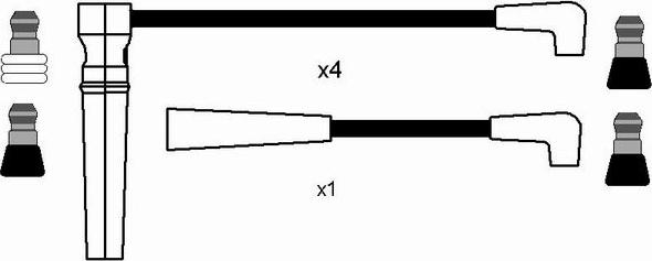 NGK 0595 - Комплект проводов зажигания autodnr.net