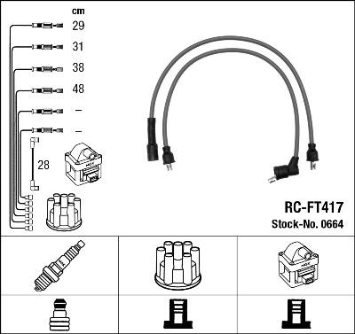 NGK 0664 - Комплект проводов зажигания autodnr.net