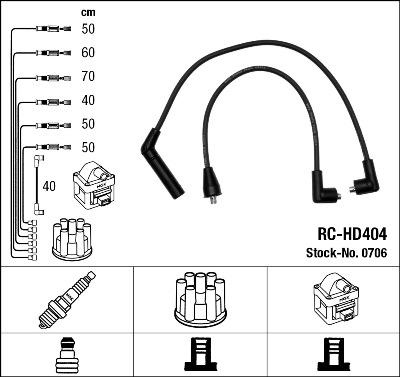 NGK 0706 - Комплект проводов зажигания avtokuzovplus.com.ua