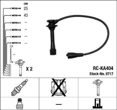 NGK 0717 - Комплект проводів запалювання autocars.com.ua