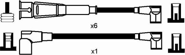 NGK 0741 - Комплект проводів запалювання autocars.com.ua