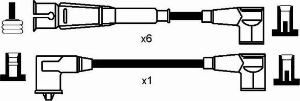 NGK 0743 - Комплект проводів запалювання autocars.com.ua