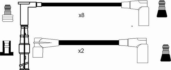 NGK 0747 - Комплект проводів запалювання autocars.com.ua