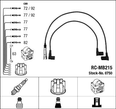 NGK 0750 - Комплект проводов зажигания avtokuzovplus.com.ua