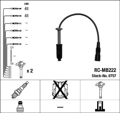 NGK 0757 - Комплект проводов зажигания autodnr.net