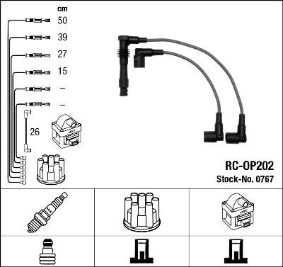 NGK 0767 - Комплект проводов зажигания avtokuzovplus.com.ua