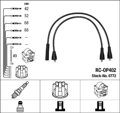 NGK 0772 - Комплект проводов зажигания autodnr.net