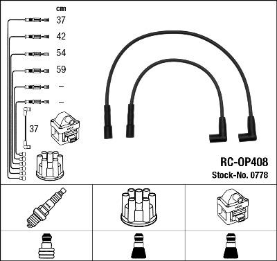 NGK 0778 - Комплект проводів запалювання autocars.com.ua