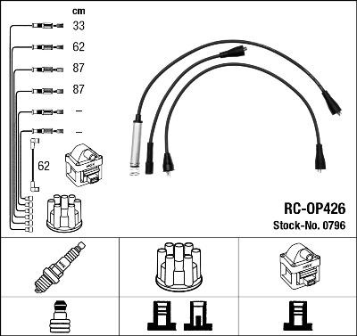 NGK 0796 - Комплект проводов зажигания autodnr.net