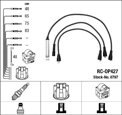 NGK 0797 - Комплект проводов зажигания avtokuzovplus.com.ua