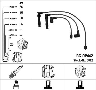 NGK 0812 - Комплект проводов зажигания avtokuzovplus.com.ua