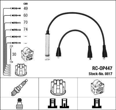 NGK 0817 - Комплект проводов зажигания autodnr.net