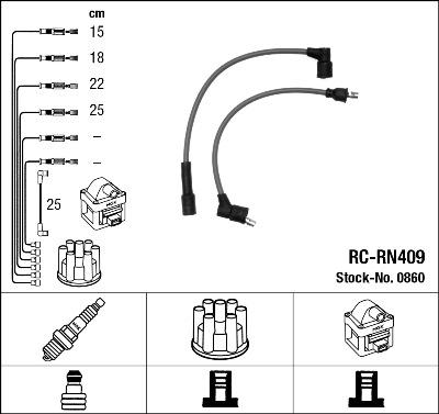 NGK 0860 - Комплект проводов зажигания avtokuzovplus.com.ua