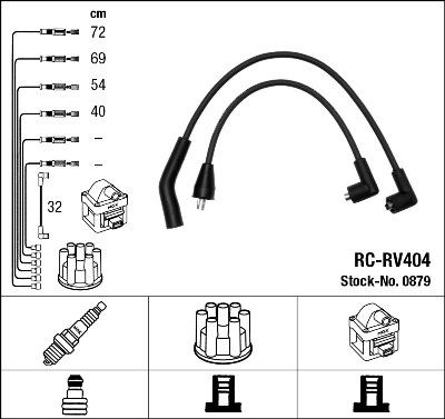 NGK 0879 - Комплект проводов зажигания avtokuzovplus.com.ua