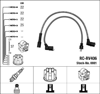 NGK 0881 - Комплект проводов зажигания avtokuzovplus.com.ua