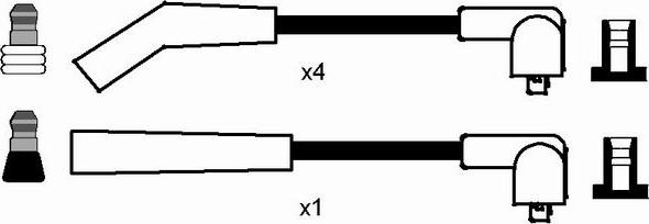 NGK 0889 - Комплект проводів запалювання autocars.com.ua