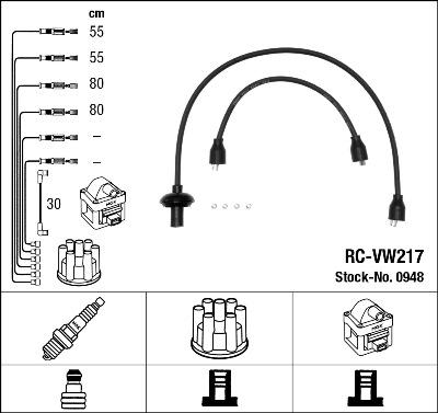 NGK 0948 - Комплект проводов зажигания avtokuzovplus.com.ua