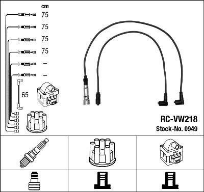 NGK 0949 - Комплект проводов зажигания avtokuzovplus.com.ua