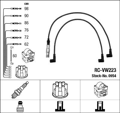 NGK 0954 - Комплект проводов зажигания autodnr.net