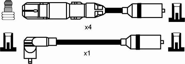 NGK 0956 - Комплект проводів запалювання autocars.com.ua