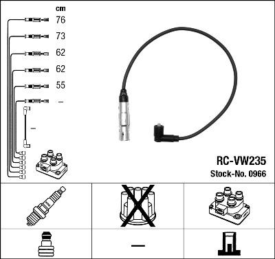 NGK 0966 - Комплект проводов зажигания autodnr.net