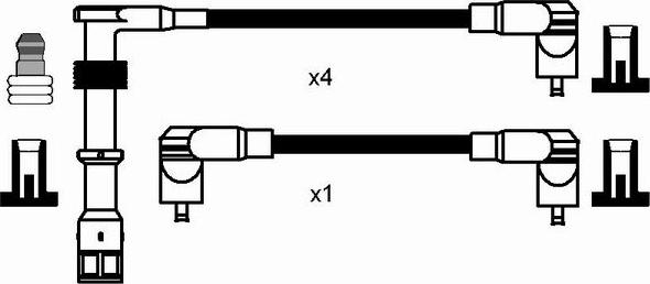 NGK 0970 - Комплект проводов зажигания autodnr.net