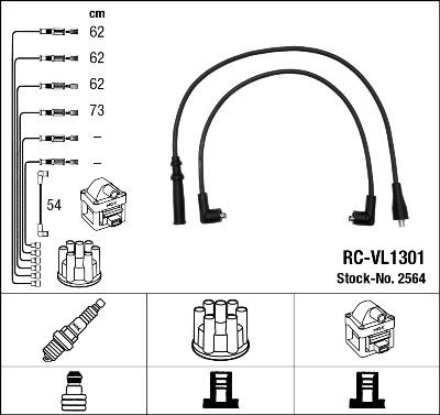 NGK 2564 - Комплект проводов зажигания autodnr.net