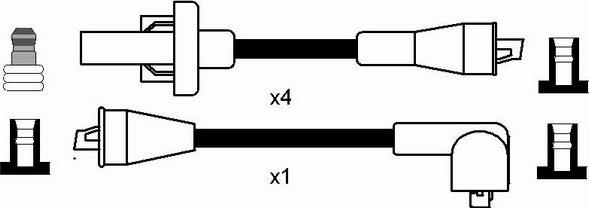 NGK 2587 - Комплект проводів запалювання autocars.com.ua