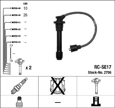 NGK 2706 - Комплект проводов зажигания avtokuzovplus.com.ua