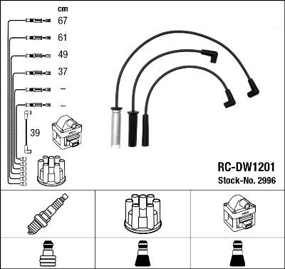 NGK 2996 - Комплект проводов зажигания autodnr.net