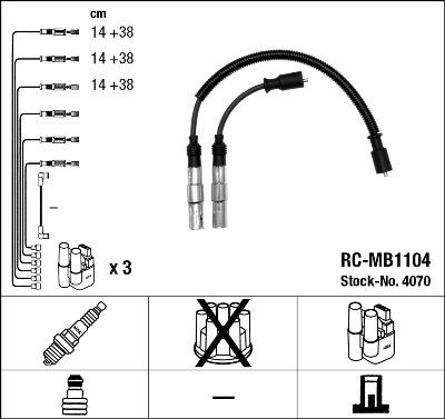 NGK 4070 - Комплект проводов зажигания autodnr.net