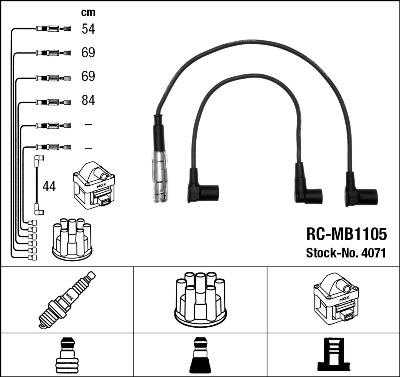 NGK 4071 - Комплект в-в проводов RC-MB1105 autodnr.net