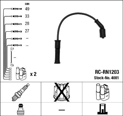 NGK 4081 - Комплект проводов зажигания autodnr.net
